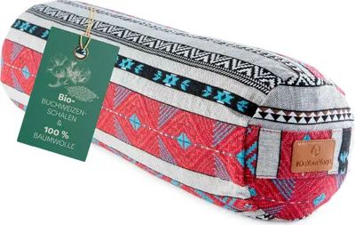 Produktbild von #DoYourYoga  Yoga-Bolster Tarik  - gefüllt mit Bio-Buchweizenschalen - Zylinder 68x22x22 cm - Style 16