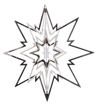 Produktbild von Riffelmacher 17824, Weihnachtlicher Sternenschmuck, Grau, 1 Stück(e), 120 mm