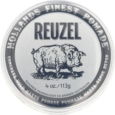 Image de Reuzel Concrete Hold Matte Pomade - Pommade capillaire, fixation forte, 113 g