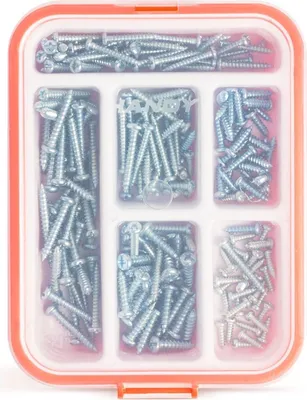 Obrázek produktu pro HANDY - Sada samořezných šroubů - 3,5 mm, 4 mm, 5 mm - Sada samořezných šroubů - 210 kusů