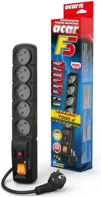 Immagine prodotto di Surge Protector ACAR F5 5M Black