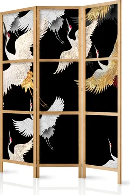 Obrázek produktu pro Orient Japonský paraván 135x172 cm 3-dílný černý