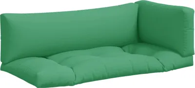 Produktbild von vidaXL Palettenkissen 3-tlg. Grün Stoff