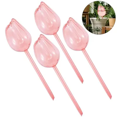 Produktbild von Bewässerungskugeln 4er Set 190ml, automatische Pflanzenbewässerung für Urlaub, Gießkugeln aus PVC für Zimmerpflanzen Balkon Garten