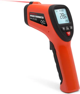 Produktbild von Digitales Infrarot-Thermometer - Messbereich -50 °C bis 380 °C - Mit Laserpointer und LCD-Anzeige [25901]