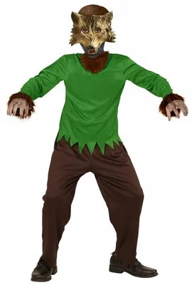 Productafbeelding van "WERWOLF" (jas, broek, masker) - Maat: 140 cm / 8-10 jaar