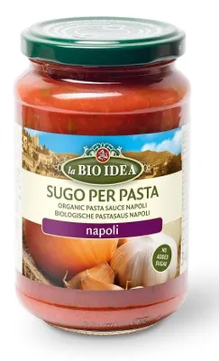 SOS POMIDOROWY Z CEBULĄ NAPOLI BEZ DODATKU CUKRÓW BIO 340 g - LA BIO IDEA