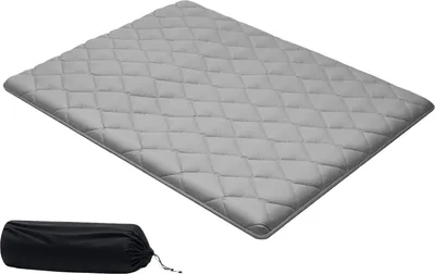 Produktbild von SucceBuy Japanische Futon-Matratze (2032 x 1524 x 89 mm), faltbare Tatami-Matratze (Queen Size), Bodenmatratze mit Tragetasche & Befestigungsgurten, 9-lagige Schlafunterlage für Yoga und Meditation, Grau