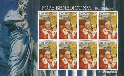 Produktbild von Briefmarken Liberia 2007 Mi 5276 Kleinbogen (kompl.Ausg.) postfrisch Papst Benedikt XVI.