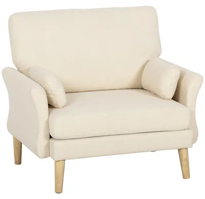 Produktbild von HOMCOM Sessel moderner Lesesessel mit Armlehnen, 83cm breitem Sitz und Samtoptik