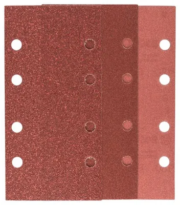 Produktbild von Schleifblatt-Set für Schwingschleifer K=60/120/180, 93 x 185 mm, 8 Loch, 10-tlg.