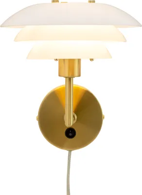 Produktbild von Wandleuchten Wandlampe LED Wandbeleuchtung Leselampe Wohnzimmer Metall Schlafzimmer DL20 opal Messing