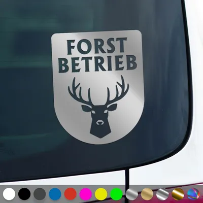 Produktbild von PantherPixel Forstbetrieb Aufkleber Forstwirt Forstwirtschaft Sticker Auto Geschenkidee Farbe Silber