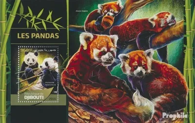 Produktbild von Briefmarken Dschibuti 2016 Mi Block 396 (kompl. Ausg.) postfrisch Pandas