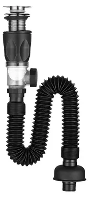 Waschtisch-Abflussset mit Siphon, platzsparend, für Spülen