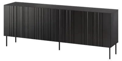 Produktbild von Cama Kommode ISLA 200x40x75 mattschwarz, Schwarz, Partikelbord, Einfarbig, Modern, Rechteckig, Partikelbord