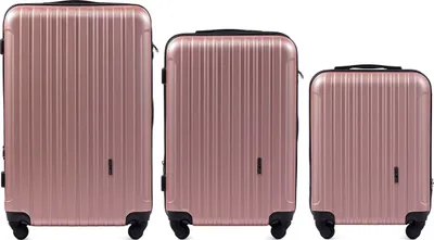 Obrázok produktu pre Sada 3 kufrov Wings L, M, S, Rose gold