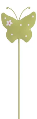 Produktbild von TrendLine Gartenstecker Schmetterling Frühling Metall Ø 8 x 35 cm grün