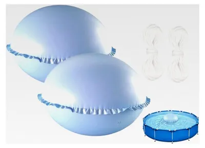 Produktbild von 2 Stück Poolkissen, 120x120 cm Luftkissen für den Winter, Zubehör für Schwimmbäder, aufblasbare Winterkissen, mit 15 m Seil