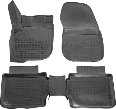 Image de Tapis De Sol En Caoutchouc TPE Pour Ford Mondeo Depuis 2015 4pcs, Système de Fixation Bord Haut Noir Antidérapant Toutes Saisons