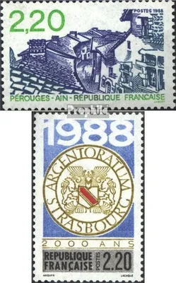 Produktbild von Briefmarken Frankreich 1988 Mi 2686,2688 (kompl.Ausg.) postfrisch Tourismus