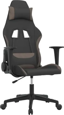 Produktbild von vidaXL Gaming-Stuhl Schwarz und Taupe Stoff