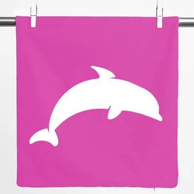 Produktbild von Huuraa Kissenbezug Delfin Silhouette 40x40cm Fuchsia Baumwolle Dekokissenbezug Geschenkidee