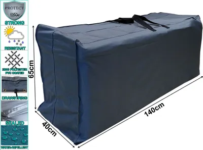 Produktbild von Kissentasche Schutzhülle für 4 Rollliegen / 10 Sessel Auflagen 140x40x65cm