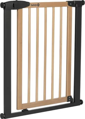 Produktbild von Safety 1st Türschutzgitter, Simply Close Wood and Metal, Babyschutzgitter, Türschutzgitter ausziehbar, Druckbefestigung, 73-80cm, Wood & Graphite