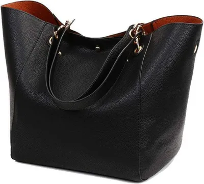 Produktbild von Coolives Damen 2-in-1 Shopper Schultertasche Kunstleder Vintage Handtasche