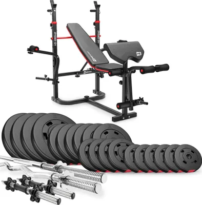 Obrázok produktu pre Hop-sport Sada činiek 105kg s lavicou hs-1065