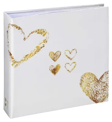 Productafbeelding van Fotoalbum voor 200 foto's in formaat 10x15 cm met hartmotief