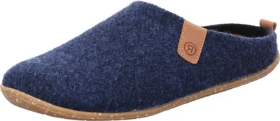 Produktbild von Rohde Herren Pantoffel Filz Hausschuh Rivoli-H 6925, Größe:46 EU, Farbe:Blau