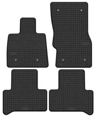 Productafbeelding van Rubberen automatten voor Alfa Romeo Stelvio 2WD vanaf 2016 (SUV) – 4-delig, zwart, op maat – Wielganizator SolidTread