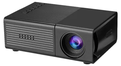 Obrázok produktu pre INF Prenosný domáci mini projektor s HDMI, USB, TF, AV, vstavaným 3W reproduktorom a USB-C napájaním čierna