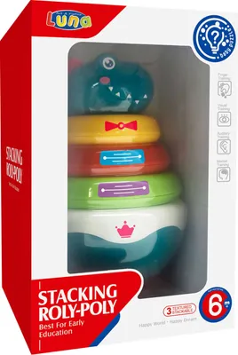 Produktbild von Stehauffigur Dino Baby Spielzeug Stapelmännchen Steckspiel Lernspielzeug +6M