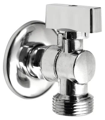 Immagine prodotto di Valvole ad angolo Aqualine - Valvola a sfera per lavatrice con valvola di ritegno 1/2 "x3/4", cromo 5310