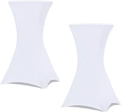 Image de Lot de 2 chaises hautes blanches, rabattables, 105 cm