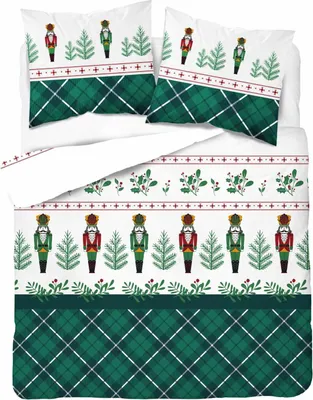 Produktbild von Flanellbettwäsche 160x200 WEIHNACHTEN Nussknacker