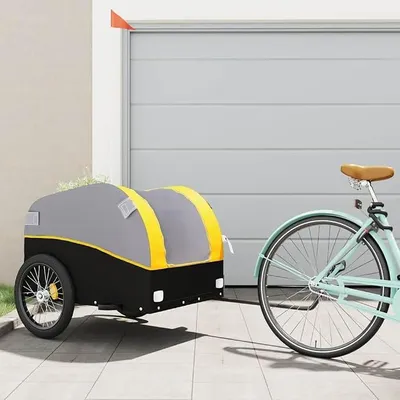 Imagen del producto de Remolque para bicicleta, fabricado con hierro y tela Oxford