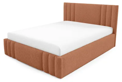 Productafbeelding van Gestoffeerd bed met opbergruimte Falda Koperglans 160 × 200 cm