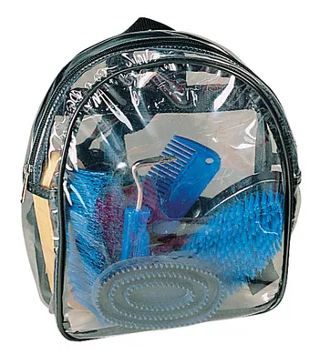Produktbild von Kerbl Putz Rucksack blau Putzset Pflegeset Pferde Putzzeug Bürsten Striegel