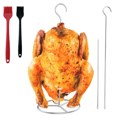 Image de Lot de 6 brochettes en acier inoxydable pour barbecue et grill