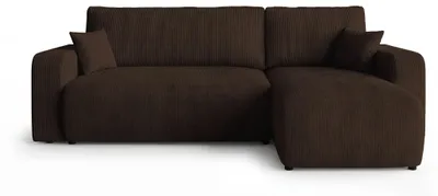 Produktbild von CORNERO Ecksofa mit schlaffunktion PARIS rechts braun Cord Poso 6 - Schlaffunktion, Bettkasten