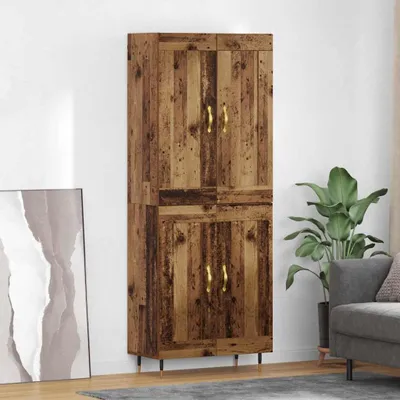 Obrázek produktu pro vidaXL Vysoká skříňka z recyklovaného dřeva 69,5 x 34 x 90 cm Dřevotřísková deska