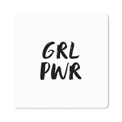 Produktbild von MuchoWow® Mauspad Mousepad Sprichwörter - Grl pwr - Mädchen - Zitate - Kinder 20x20 cm - Mousepads - Maus Mat - Pad - Mausunterlage - Desk Mat - Bureauartikeln