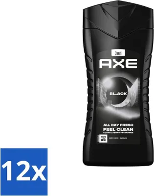Obrázok produktu pre Axe sprchový gél 3 v 1 čierny 250 ml - hodnotné balenie - 12 kusov