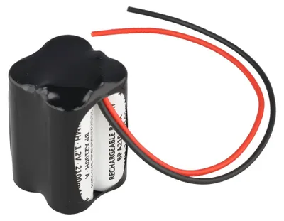 Zdjęcie produktu dla Akumulator do oświetlenia awaryjnego NiMH 4,8 V, 2100 mAh, F2x2 A, z przewodem o długości 200 mm