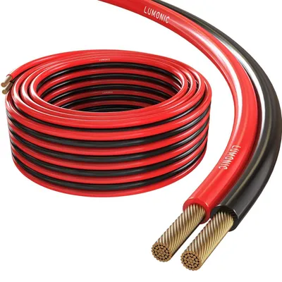 Obrázok produktu pre Reproduktorové káble | 5 m, červená a čierna | 2x 2,5 mm², CCA | Kábel pre HiFi reproduktory