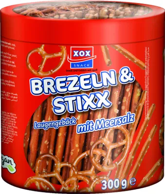 Image de XOX Barres salées Boîte à bretzels croustillants à partager 300g